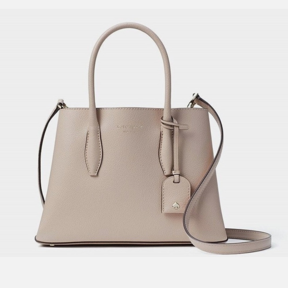 kate spade New York Eva Medium Satchel in Light Taupe